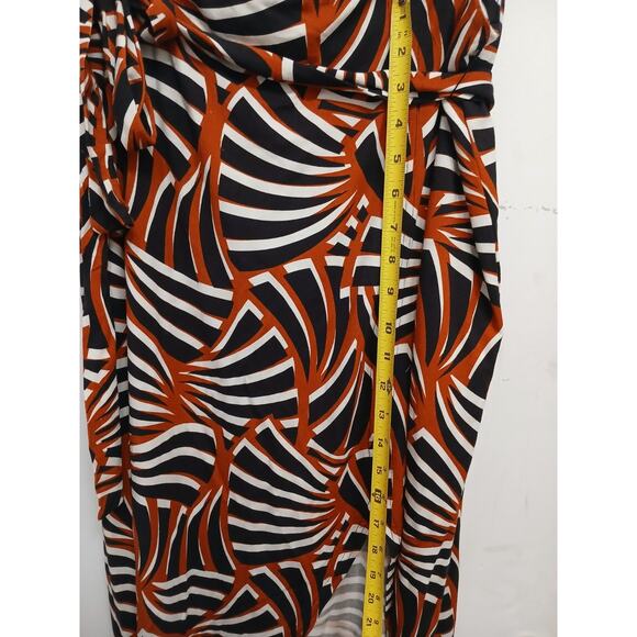 NY & Company Maxi Slit Skirt Plus Sz XXL Exotic Mediterranean Tiger Coquette - Picture 11 of 16